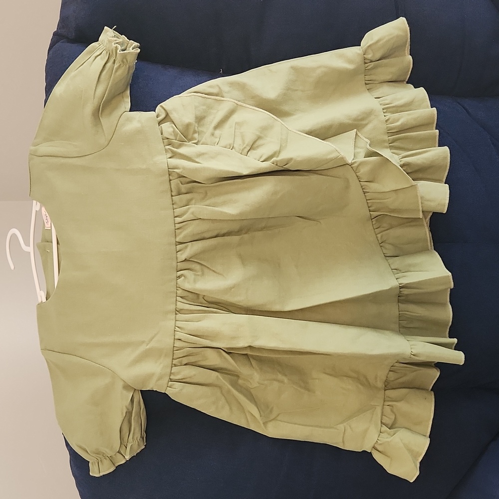 Super cute olive green toddler dress